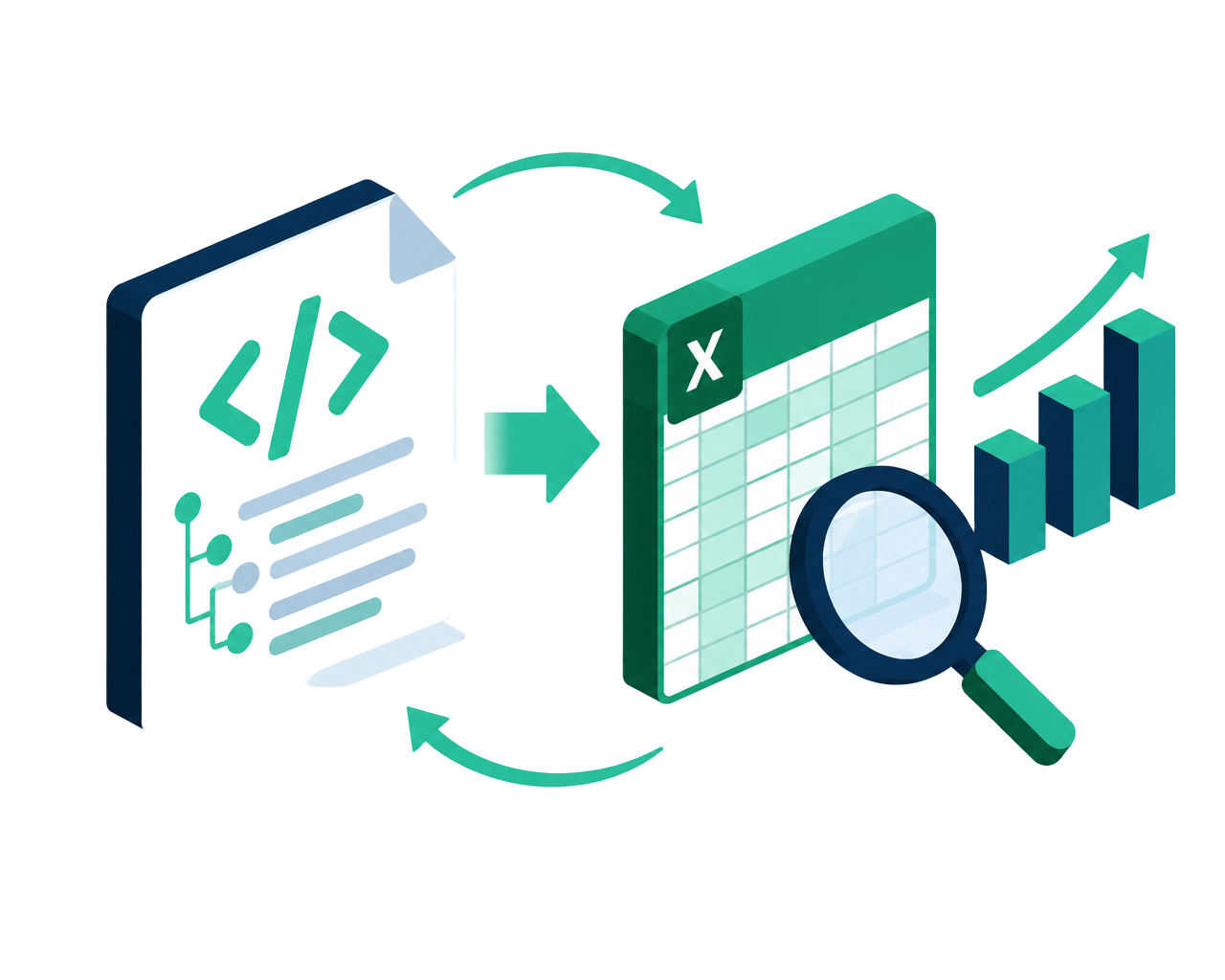 XAF auditfile wordt omgezet naar een Excel-werkblad